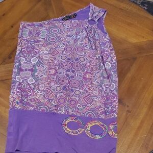 COOGI Purple Patterned Blouse